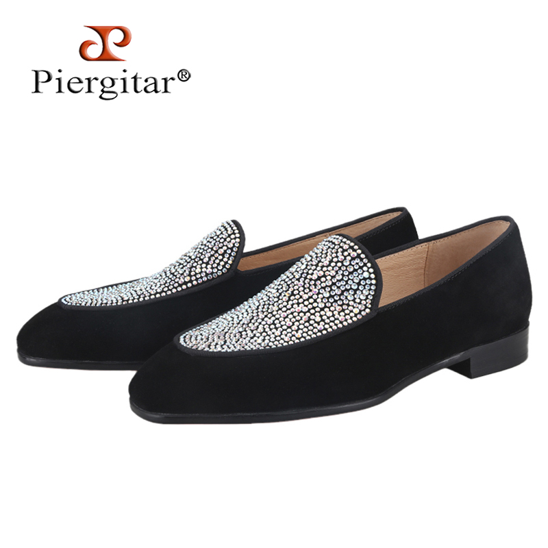 Streetwear Brand Luxury - Piergitar Handmade Black Suede Men Loafers