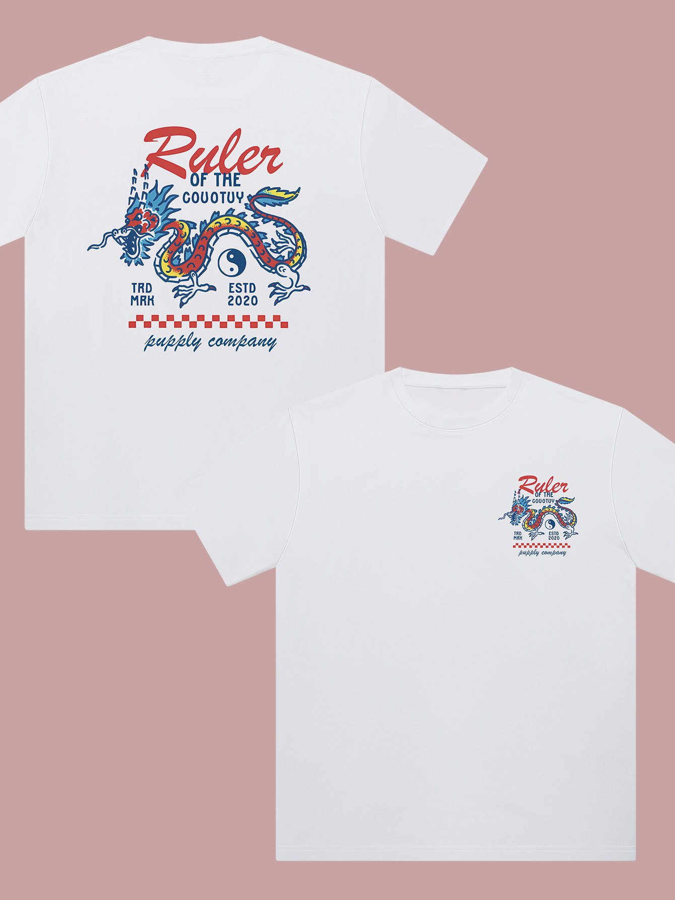 Tai Chi Dragon King Print Tren - Streetwear Brand Tees recension och pris