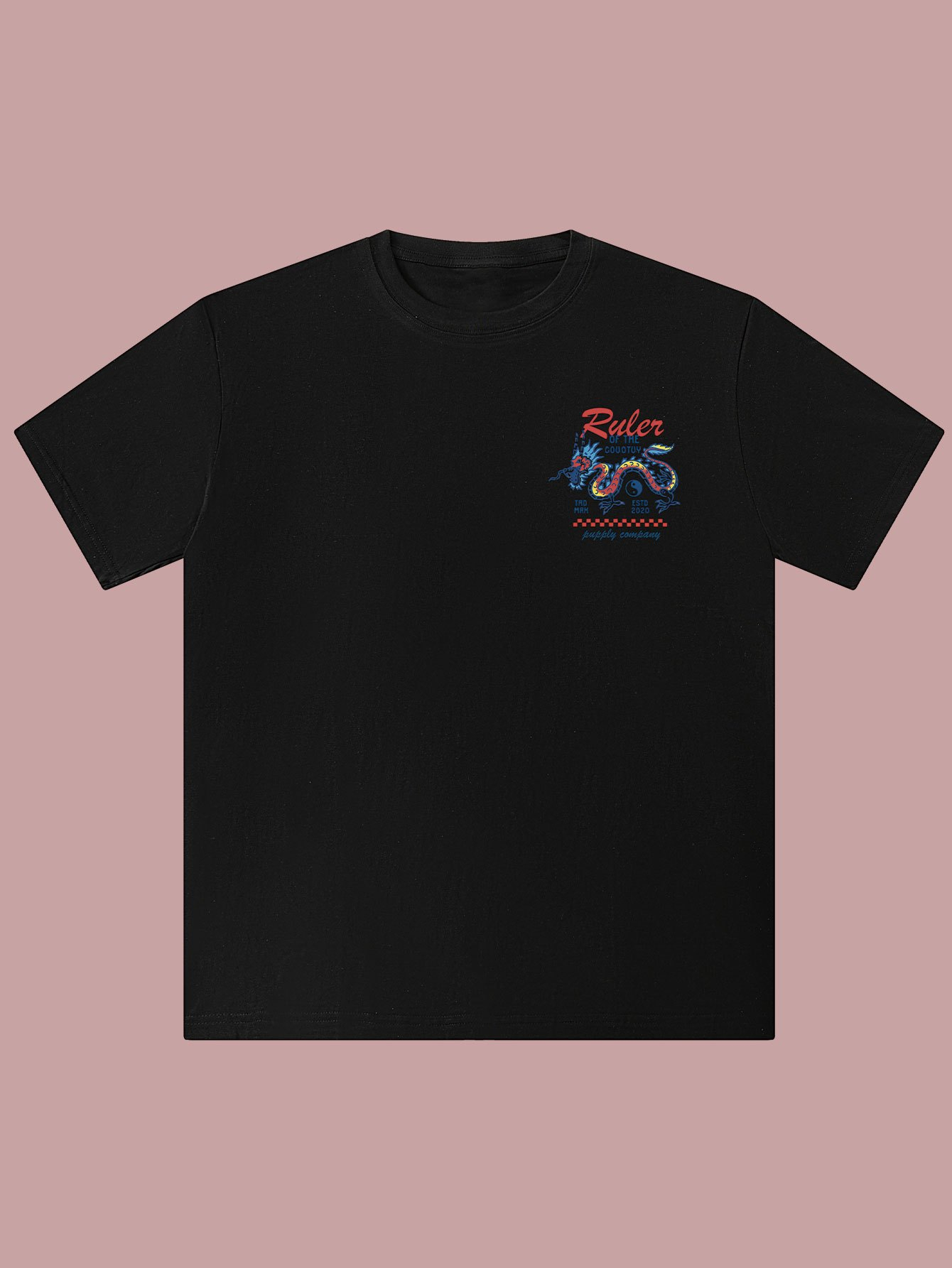 Tai Chi Dragon King Print Tren - Streetwear Brand Tees recension och pris