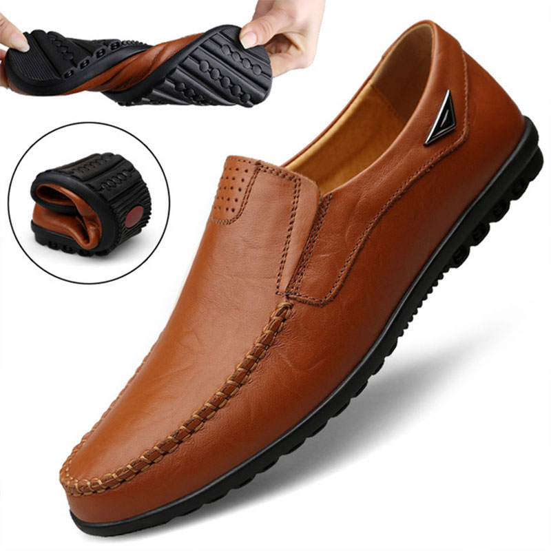Genuine Leather Men Casual Sho - Streetwear Brand Luxury recension och pris