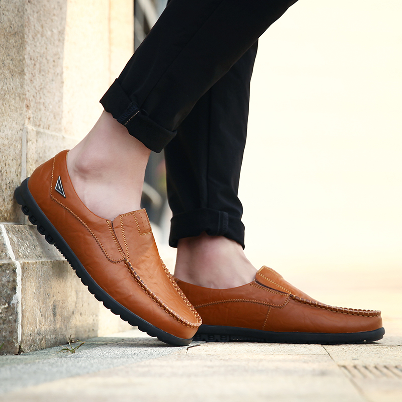 Genuine Leather Men Casual Sho - Streetwear Brand Luxury recension och pris