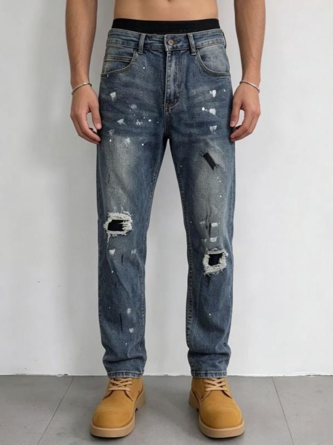 【HME】Men's Jeans | Ripped Dist - Streetwear Brand Tags recension och pris